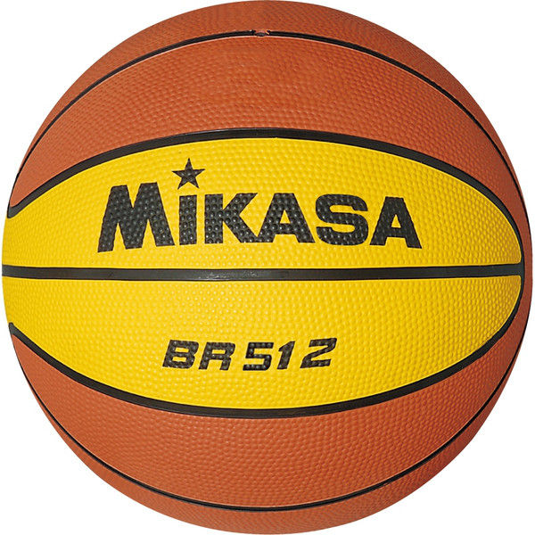 ミカサ】 小学生用 ミニバスケットボール 5号球 2個セット（ゴム素材・茶/黄） BR512（直送品）