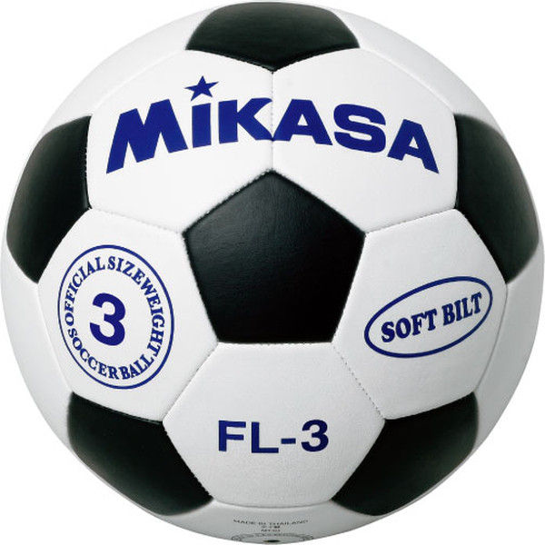 ミカサ】 小学生用 ジュニア サッカーボール 3号球 白/黒 （人工