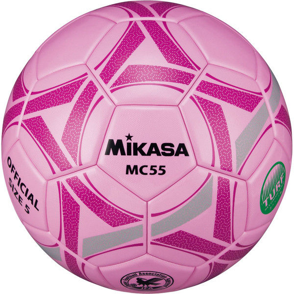 ミカサ】 一般・大学・高校・中学用 サッカーボール5号 検定球 貼り 天然チューブ ピンク MC55-PV（直送品）