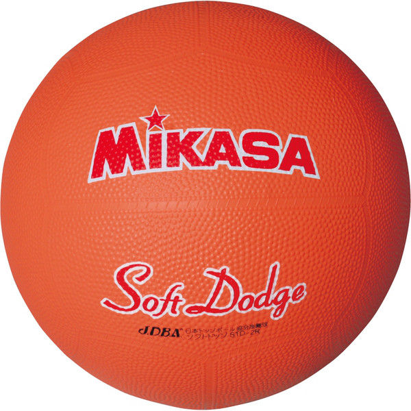 ミカサ】 ソフトドッジボール2号（直径約18cm、重量約180g）日本ドッジボール協会推薦球 ゴム素材 オレンジ STD-2R O 2個（直送品）