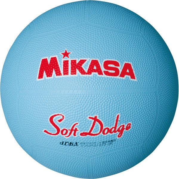 ミカサ】 ソフトドッジボール2号（直径約18cm、重量約180g）日本ドッジボール協会推薦球 ゴム素材 サックス STD-2R S 2個（直送品）
