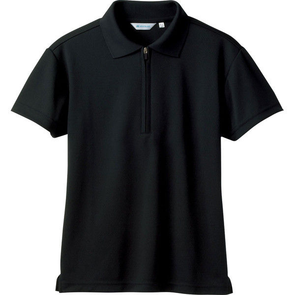 住商モンブラン MONTBLANC（モンブラン） ポロシャツ 兼用 半袖 袖ネット付 黒 L 2-572 1枚（直送品）