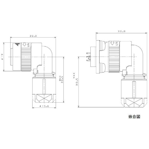 日本航空電子工業 プラグ JN1FS10SL1 1セット（4個）（直送品）