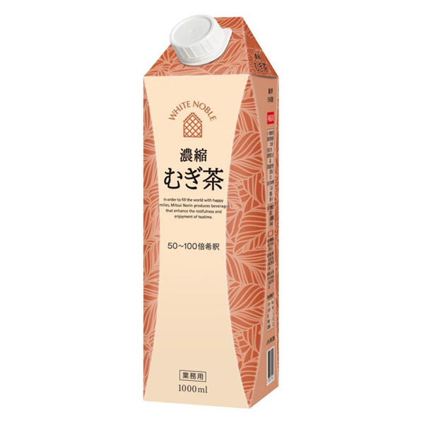 麦茶 三井農林 ホワイトノーブル 濃縮麦茶 1L 1箱(6本入) - アスクル