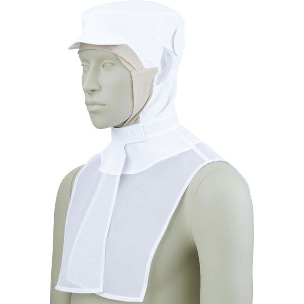 住商モンブラン MONTBLANC（モンブラン） 頭巾帽子 兼用 白/エコ ベージュ M 9-1031 1枚（直送品）