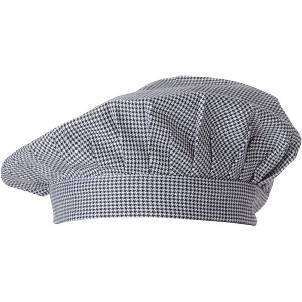 住商モンブラン MONTBLANC（モンブラン） コックベレー帽 兼用 千鳥格子 濃紺 フリー 9-893 1枚（直送品）