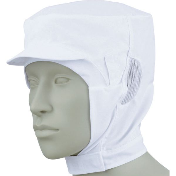 住商モンブラン ショート頭巾帽子 兼用 エコ 白 L 9-1026 1枚