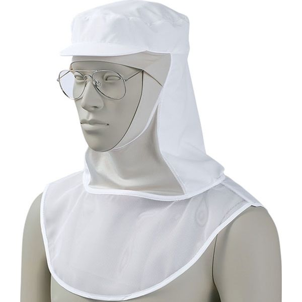 住商モンブラン 頭巾帽子 兼用 かぶり式 白/ベージュ LL 9-1505 1枚