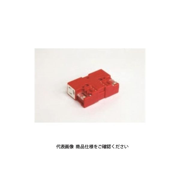 TERADA ブロックコンセント 2分岐(レッド) XYZ80002R 1セット(2個)（直送品）