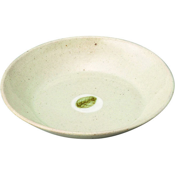 三陶 萬古焼 葉っぱ・白 取り皿（軽量食器）【お茶請け】 06788 5個（直送品）