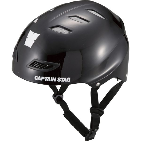 パール金属 キャプテンスタッグ CS スポーツヘルメットEX ブラック US-3202（直送品）
