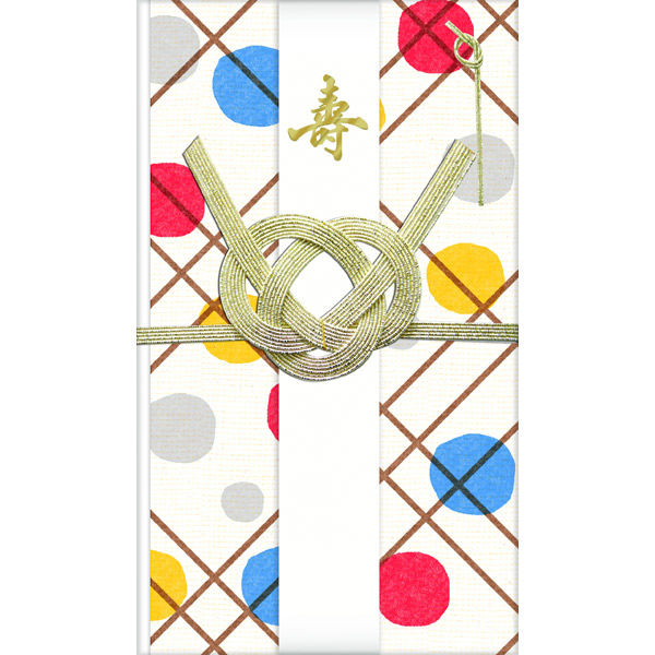 古川紙工 暮らしを彩る祝儀袋 ドット/ドロップ VK138 1セット（3袋）