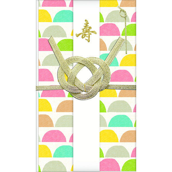 古川紙工 暮らしを彩る祝儀袋 ウェーブ/スイーツ VK140 1セット（3袋）（直送品）