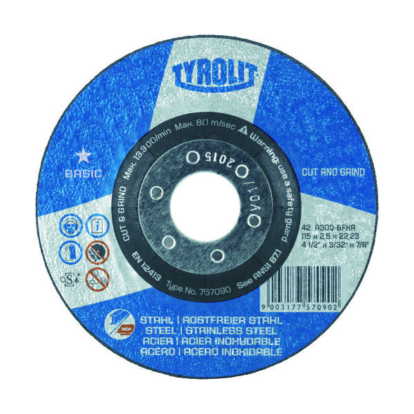 Tyrolit 切断研削砥石 C&G 100mm #30 743938 1枚 766-6411（直送品）