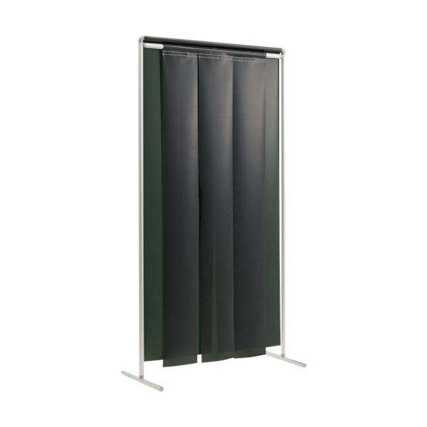 吉野 クグレール 遮光用衝立のれん型1×2 キャスター無しダークグリーン YS-12SF-KG-DG 1台 768-4894（直送品）