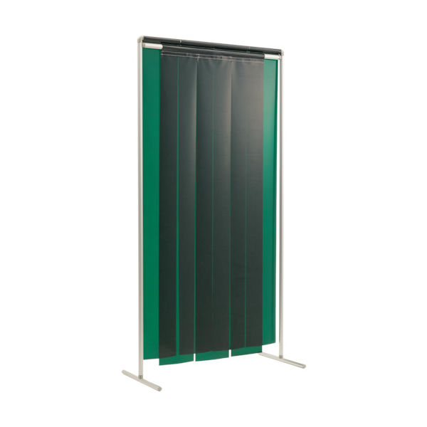 吉野 クグレール 遮光用衝立のれん型1×2 キャスター無しグリーン YS-12SF-KG-G 1台 768-4908（直送品）