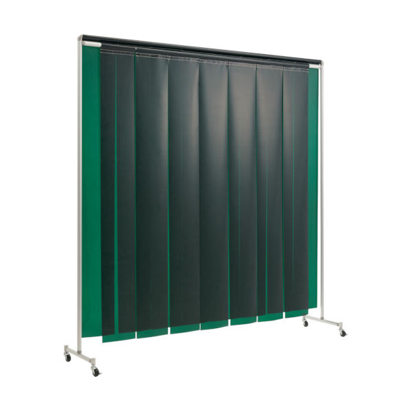 吉野 クグレール 遮光用衝立のれん型2×2 キャスター付グリーン YS-22SC-KG-G 1台 768-4932（直送品）