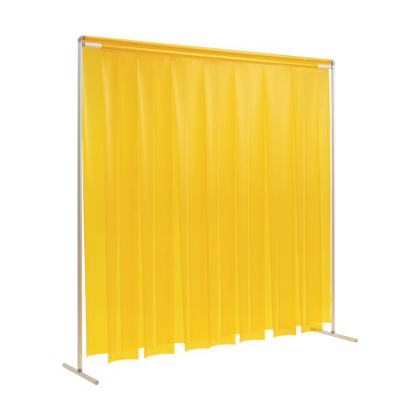 吉野 クグレール 遮光用衝立のれん型2×2 キャスター無しイエロー YS-22SF-KG-Y 1台 768-4975（直送品）