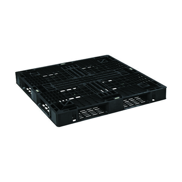日本プラパレット NPC 輸出梱包用プラスチックパレットEXA―114114 片面四方差し 黒 EXA-114114F-BK 1枚（直送品）