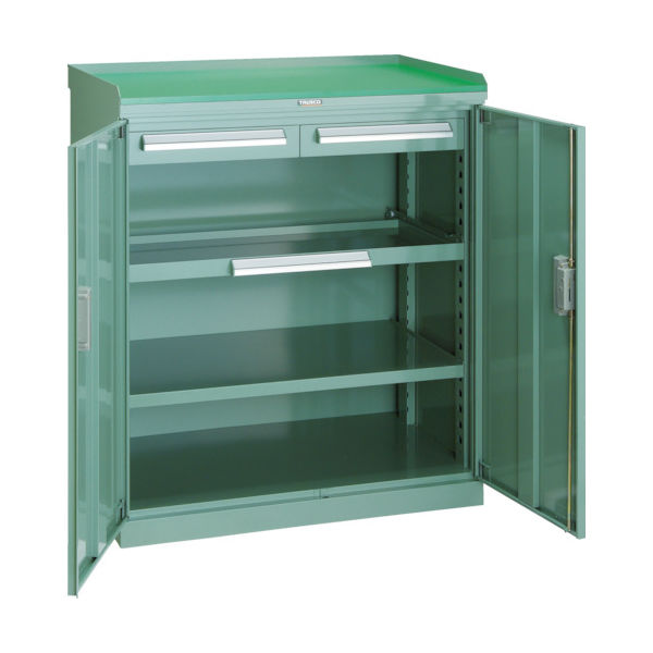 トラスコ中山 TRUSCO スライド工具キャビネット 881X551 コボレ止め天板付 DX-31 1台 518-0147（直送品）