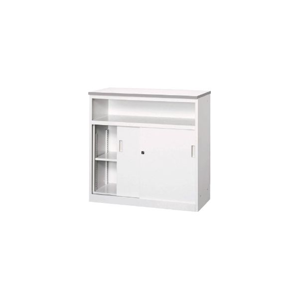 トラスコ中山 TRUSCO CVAカウンター W900中棚付ハイカウンター グレー CVA-9HST-G 1台 454-0697（直送品）