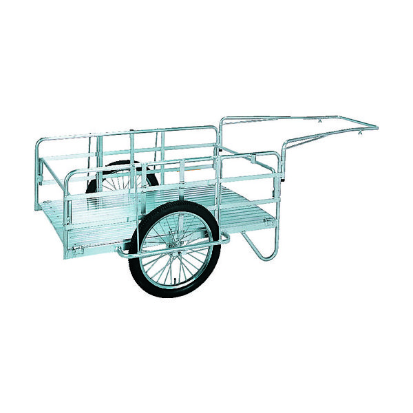 昭和ブリッジ販売 昭和 アルミ折畳みリヤカー 積載面(長さ×幅)900×600 空気入タイヤ S8-A1 1台 239-4618（直送品）