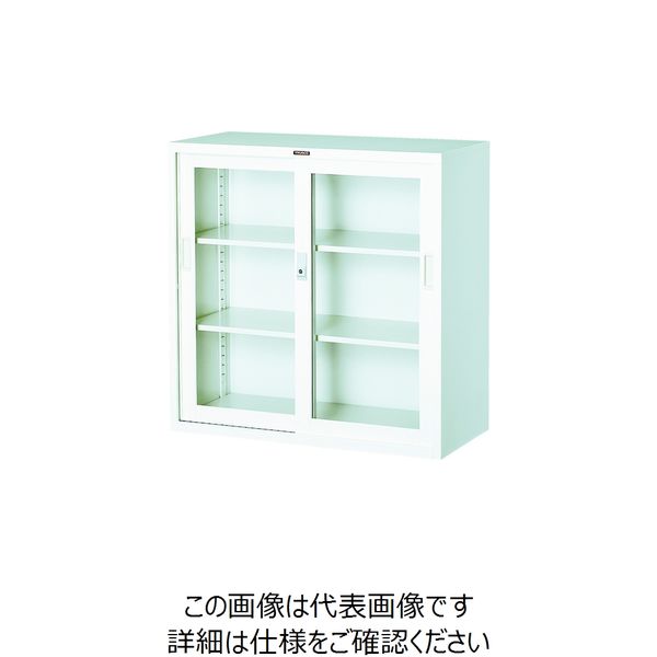 トラスコ中山 TRUSCO スタンダード書庫(D400) ガラス引違 880XH880 W色 W303G 1台 462-7474（直送品）