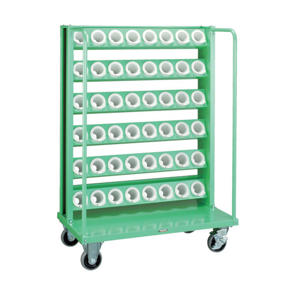 トラスコ中山 TRUSCO ツーリングワゴン BT・NT50兼用 40個収納 ロック付 ヤンググリーン色 VTLW-58-YG 1台（直送品）
