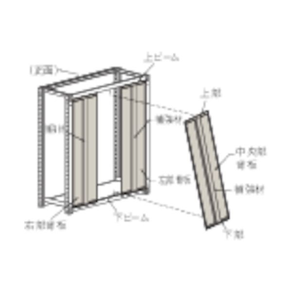 トラスコ中山 TRUSCO M3・M5型棚用はめ込み式背板 1800XH1800 ネオグレー SMM-66 NG 1組(1個)（直送品）