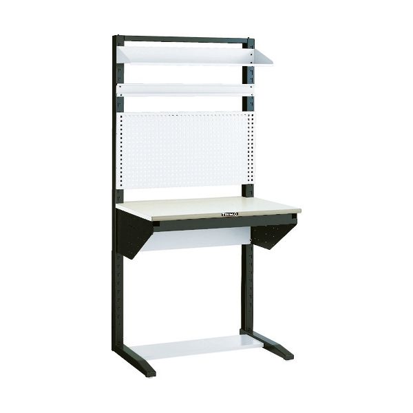 トラスコ中山 TRUSCO ライン作業台 片面 パネル・棚板型 W900 ULRT-900B 1台 285-1334（直送品）