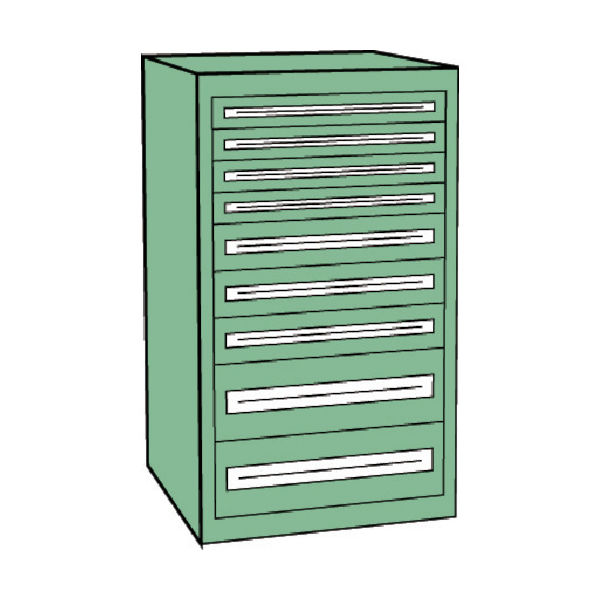 中量キャビネット VE7S型 （3ロック安全機構） 高さ1200mm