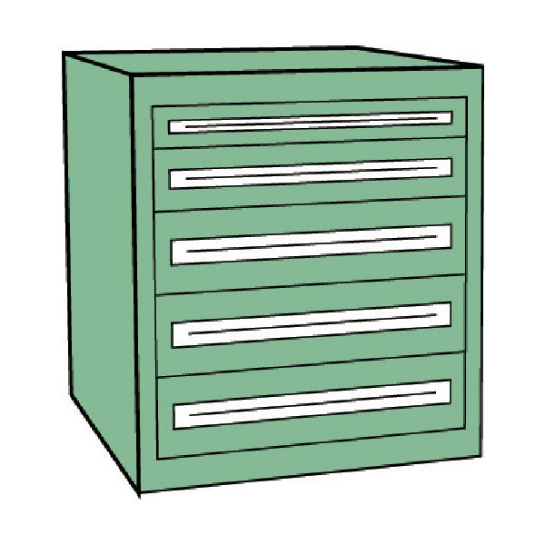 トラスコ中山 TRUSCO VE9S型中量キャビネット 880X550XH880 引出5段 VE9S-808 1台(1個) 479-1681（直送品）