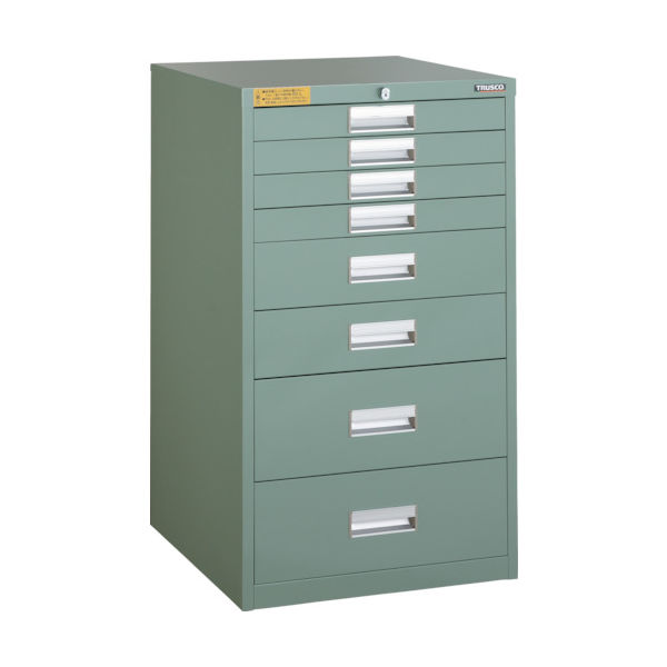 トラスコ中山 TRUSCO LVE型キャビネット500X550XH880 引出8段 LVE-883 1台(1個) 252-3876（直送品）