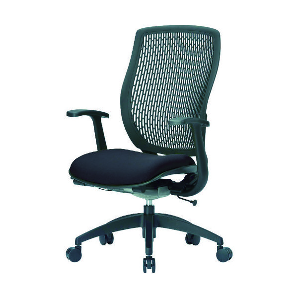 アイコ AICO 事務用回転イス(ハイバック肘付き) 座面ブラック 背面ブラック MA-1535(FG3)BK-BK 1脚 116-4844（直送品）