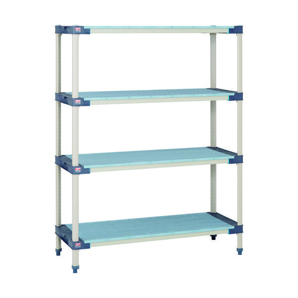 エレクター メトロマックス4 フラットマット+抗菌樹脂製ポール 1520×465×1378 4段 MAX4-1860F-MX54P-4 1台（直送品）
