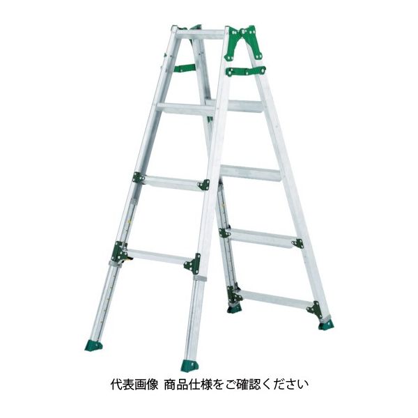 アルインコ 高段差用伸縮脚付きはしご兼用脚立 天板高さ1.00~1.44m(長わく)・0.70~1.00m(短わく) PRH0912FX 1台（直送品）