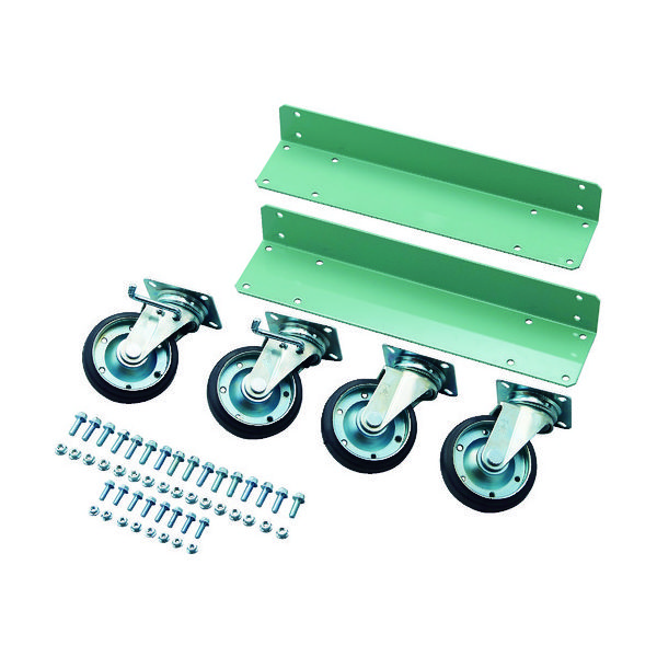 トラスコ中山 TRUSCO R3型用キャスターベースセット D600 Φ150ゴムキャスター R3-CB600-G150 1セット（直送品）