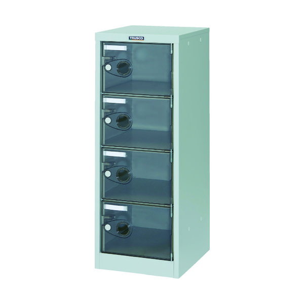 トラスコ中山 TRUSCO シューズケース 4人用 296X380XH880 透明 SC-04PC 1台 116-4702（直送品）