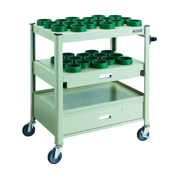 TRUSCO TCW型ツーリングワゴン HSK100A BT50 NT50 33個 スライド棚引出し付 NG色 TCW-TD02DC-NG（直送品）