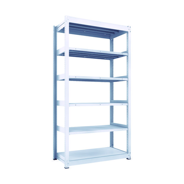 TRUSCO TUG型中量ボルトレス棚 600kg 単体型 1255×626×H2400 6段 TUG600-84L-6 1台(1個)（直送品）