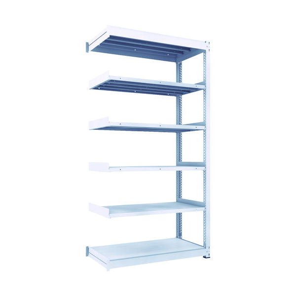 TRUSCO TUG型中量ボルトレス棚 450kg 連結型 1200×626×H2400 6段 TUG450-84L-6B 1台(1個)（直送品）
