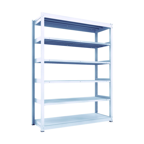 TRUSCO TUG型中量ボルトレス棚 450kg 単体型 1855×626×H2400 6段 TUG450-86L-6 1台(1個)（直送品）