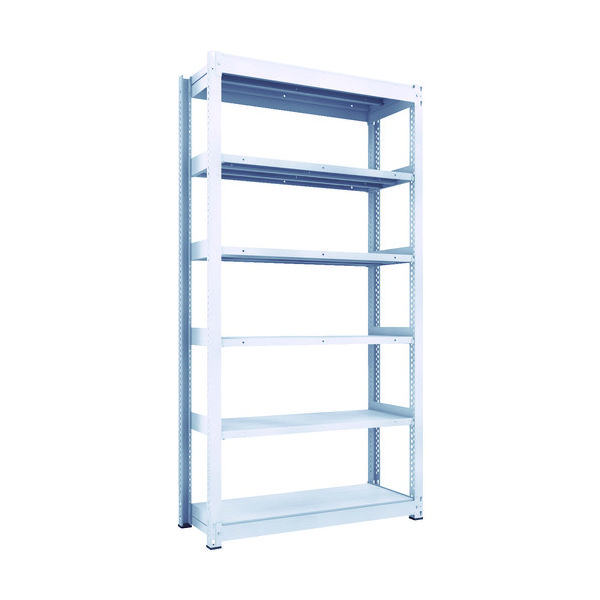 TRUSCO TUG型中量ボルトレス棚 450kg 単体型 1255×476×H2400 6段 TUG450-84S-6 1台(1個)（直送品）