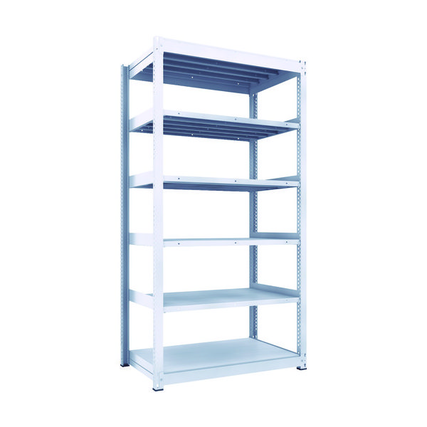 TRUSCO TUG型中量ボルトレス棚 600kg 単体型 1255×776×H2400 6段 TUG600-84J-6 1台(1個)（直送品）