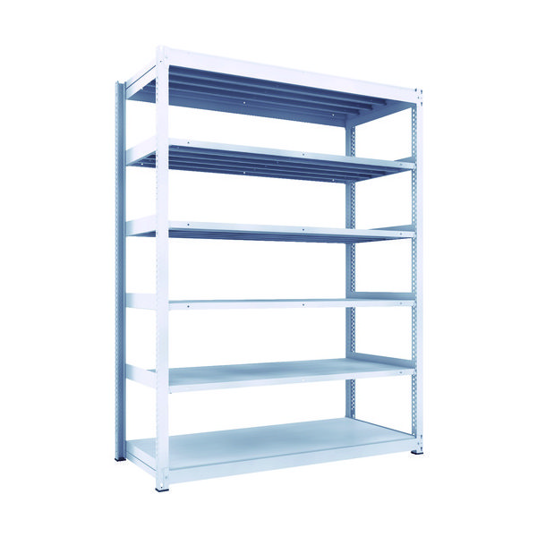 TRUSCO TUG型中量ボルトレス棚 600kg 単体型 1855×776×H2400 6段 TUG600-86J-6 1台(1個)（直送品）