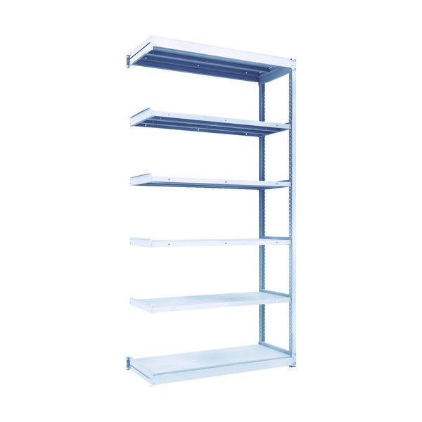 TRUSCO TUG型軽中量ボルトレス棚 200kg 連結型 1240×474×H2400 6段 TUG200-84S-6B 1台(1個)（直送品）