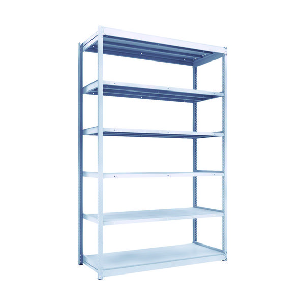 TRUSCO TUG型軽中量ボルトレス棚 200kg 単体型 1540×624×H2400 6段 TUG200-85L-6 1台(1個)（直送品）