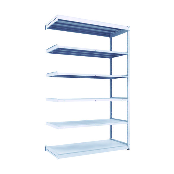 TRUSCO TUG型軽中量ボルトレス棚 200kg 連結型 1540×624×H2400 6段 TUG200-85L-6B 1台(1個)（直送品）