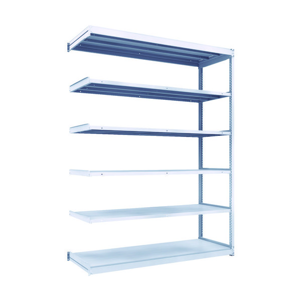 TRUSCO TUG型軽中量ボルトレス棚 200kg 連結型 1840×624×H2400 6段 TUG200-86L-6B 1台(1個)（直送品）