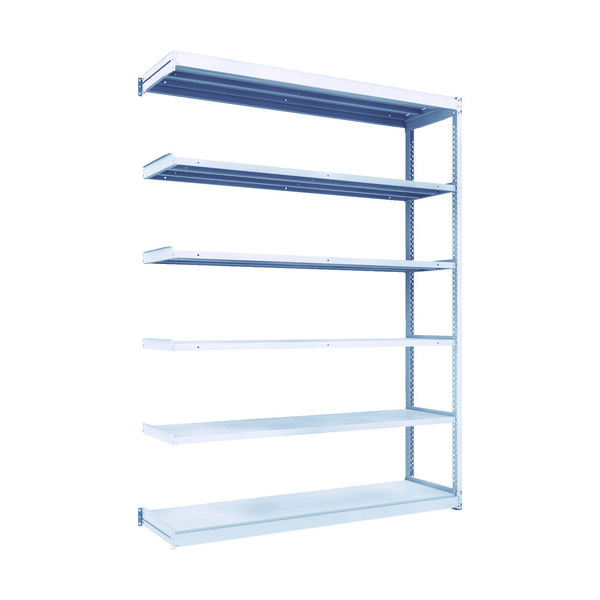 TRUSCO TUG型軽中量ボルトレス棚 200kg 連結型 1840×474×H2400 6段 TUG200-86S-6B 1台(1個)（直送品）